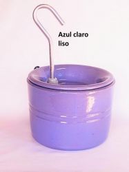 Bebedouro Esmaltado Fonte p/Gatos Requinte Azul - 2,0 litros + Brindes